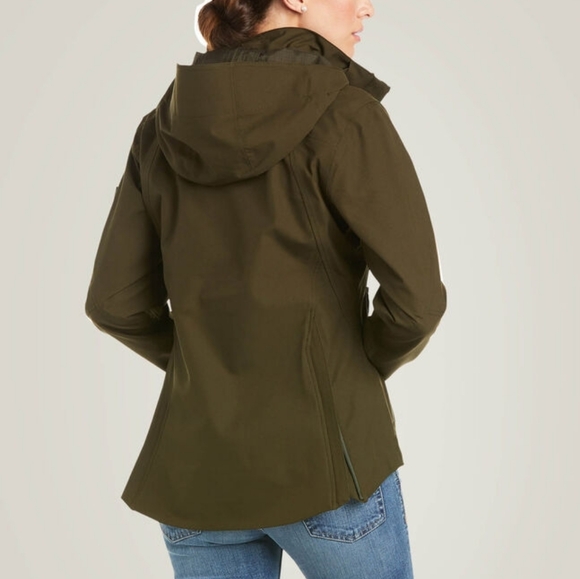 Ariat Ladies Coastal Waterproof Jacket, Relic, Size Medium Olive green - Picture 3 of 13